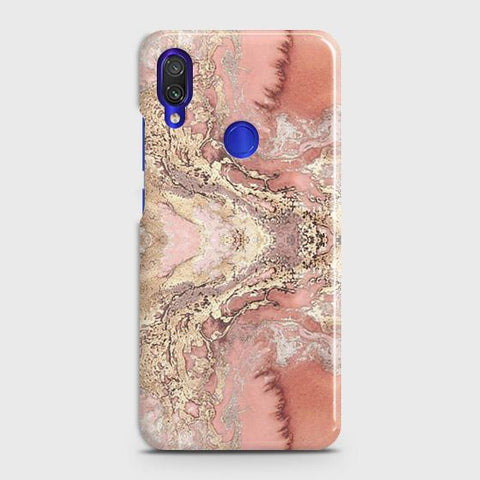 Xiaomi Redmi 7 Cover - Trendy Chic Rose Gold Marble Printed Hard Case with Life Time Colors Guarantee