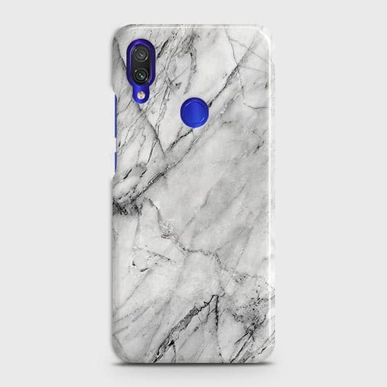 Xiaomi Redmi 7 Cover - Matte Finish - Trendy White Floor Marble Printed Hard Case with Life Time Colors Guarantee - D2