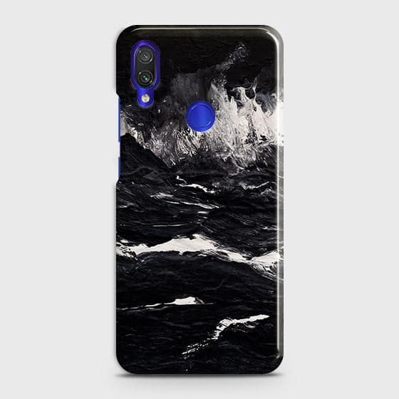 Xiaomi Redmi 7 Cover - Black Ocean Marble Trendy Printed Hard Case with Life Time Colors Guarantee