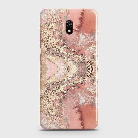 Xiaomi Redmi 8A Cover - Trendy Chic Rose Gold Marble Printed Hard Case with Life Time Colors Guarantee(2)
