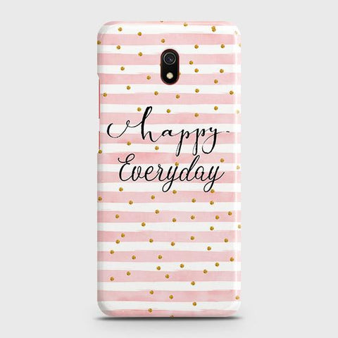 Xiaomi Redmi 8A Cover - Trendy Happy Everyday Printed Hard Case with Life Time Colors Guarantee