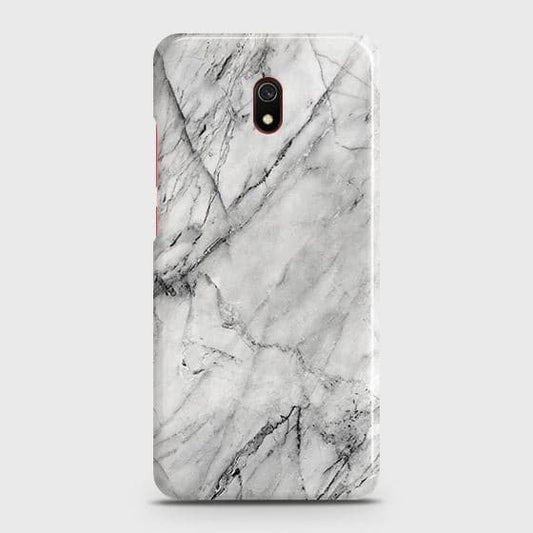 Xiaomi Redmi 8A Cover - Matte Finish - Trendy White Floor Marble Printed Hard Case with Life Time Colors Guarantee - D2