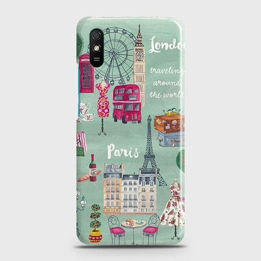 Xiaomi Redmi 9A Cover - Matte Finish - London, Paris, New York ModernPrinted Hard Case with Life Time Colors Guarantee