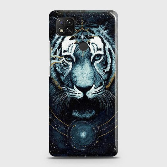 Xiaomi Redmi 10A Cover - Vintage Galaxy Tiger Printed Hard Case with Life Time Colors Guarantee ( Fast Delivery )