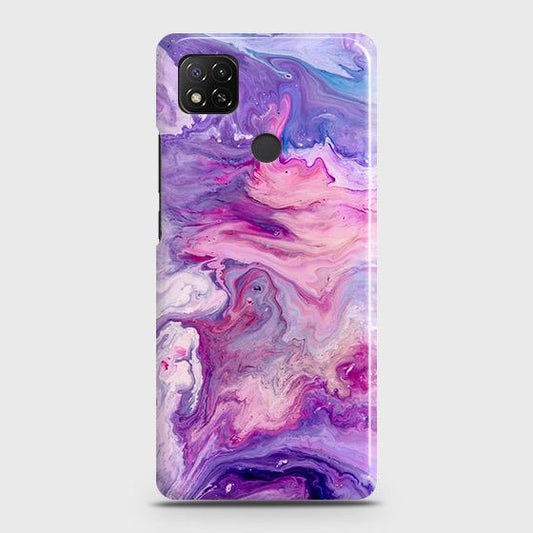 Xiaomi Redmi 9C - Chic Blue Liquid Marble Printed Hard Case with Life Time Colors Guarantee