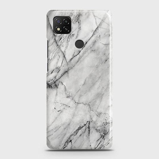 Xiaomi Redmi 10A Cover - Matte Finish - Trendy White Floor Marble Printed Hard Case with Life Time Colors Guarantee ( Fast Delivery )