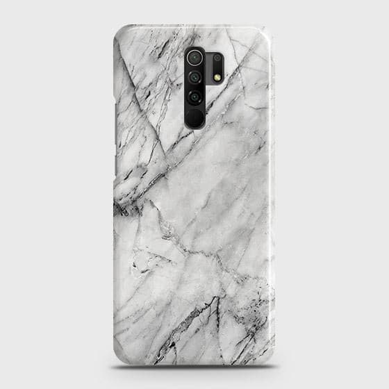 Xiaomi Redmi 9 Cover - Matte Finish - Trendy White Marble Printed Hard Case with Life Time Colors Guarantee