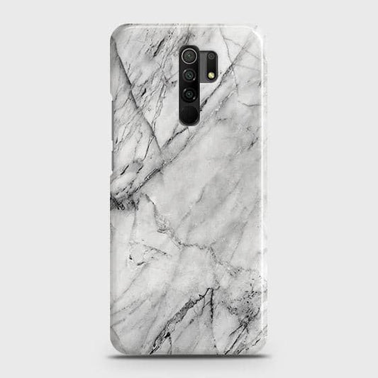 Xiaomi Redmi 9 Cover - Matte Finish - Trendy White Marble Printed Hard Case with Life Time Colors Guarantee