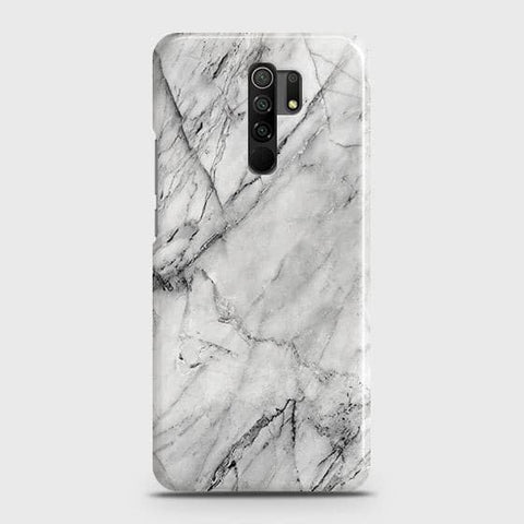Xiaomi Redmi 9 Cover - Matte Finish - Trendy White Marble Printed Hard Case with Life Time Colors Guarantee