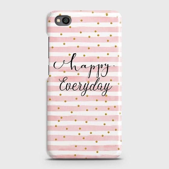 Xiaomi Redmi Go Cover - Trendy Happy Everyday Printed Hard Case with Life Time Colors Guarantee