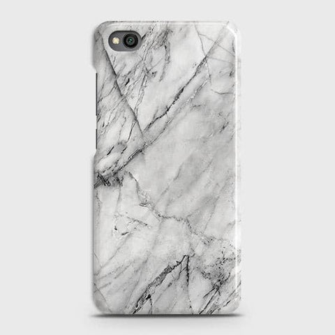 Xiaomi Redmi Go Cover - Matte Finish - Trendy White Floor Marble Printed Hard Case with Life Time Colors Guarantee - D2