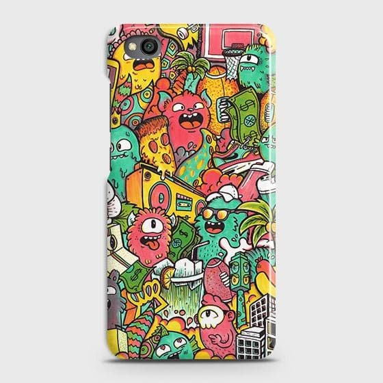 Xiaomi Redmi Go Cover - Matte Finish - Candy Colors Trendy Sticker Collage Printed Hard Case with Life Time Colors Guarantee