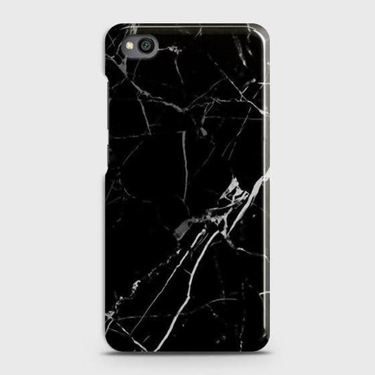 Xiaomi Redmi Go Cover - Black Modern Classic Marble Printed Hard Case with Life Time Colors Guarantee