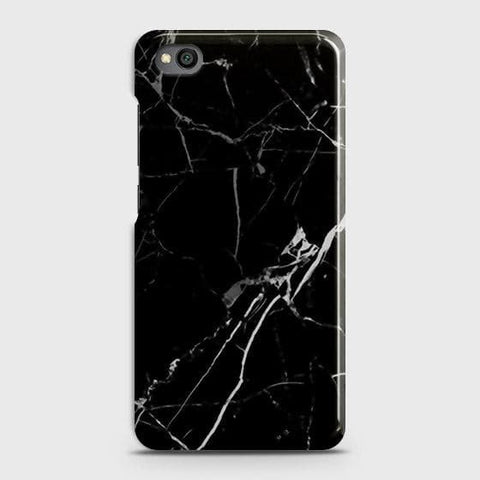 Xiaomi Redmi Go Cover - Black Modern Classic Marble Printed Hard Case with Life Time Colors Guarantee