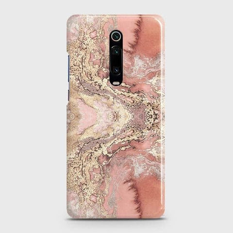 Xiaomi Redmi K20 Pro Cover - Trendy Chic Rose Gold Marble Printed Hard Case with Life Time Colors Guarantee