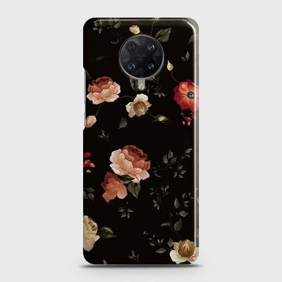 Xiaomi Redmi K30 Pro Cover - Matte Finish - Dark Rose Vintage Flowers Printed Hard Case with Life Time Colors Guarantee