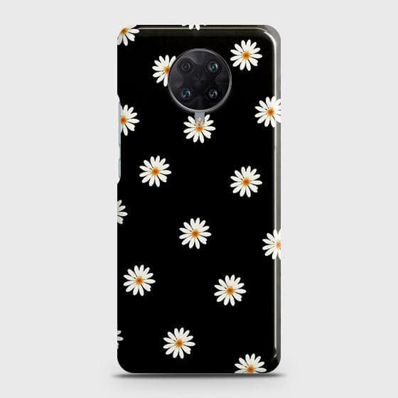 Xiaomi Redmi K30 Pro Cover - Matte Finish - White Bloom Flowers with Black Background Printed Hard Case with Life Time Colors Guarantee