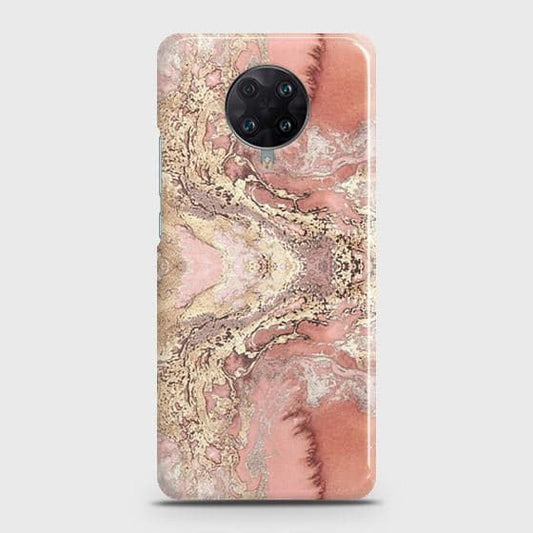 Xiaomi Redmi K30 Pro Zoom Cover - Trendy Chic Rose Gold Marble Printed Hard Case with Life Time Colors Guarantee