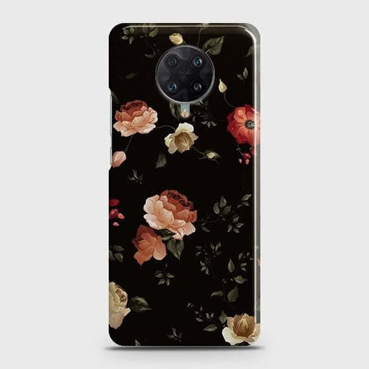 Xiaomi Redmi K30 Pro Zoom Cover - Matte Finish - Dark Rose Vintage Flowers Printed Hard Case with Life Time Colors Guarantee