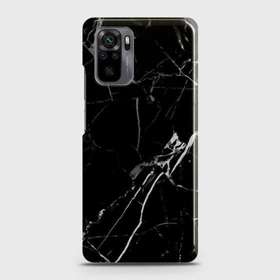 Xiaomi Redmi Note 10S Cover - Black Modern ClaSic Marble Printed Hard Case with Life Time Colors Guarantee
