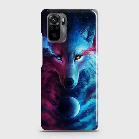 Xiaomi Redmi Note 10S Cover - Infinity Wolf Trendy Printed Hard Case with Life Time Colors Guarantee ( Fast Delivery )