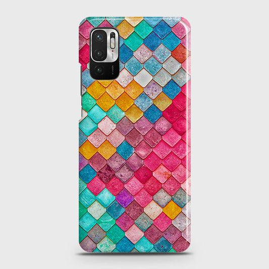 Xiaomi Redmi Note 10 5G Cover - Chic Colorful Mermaid Printed Hard Case with Life Time Colors Guarantee