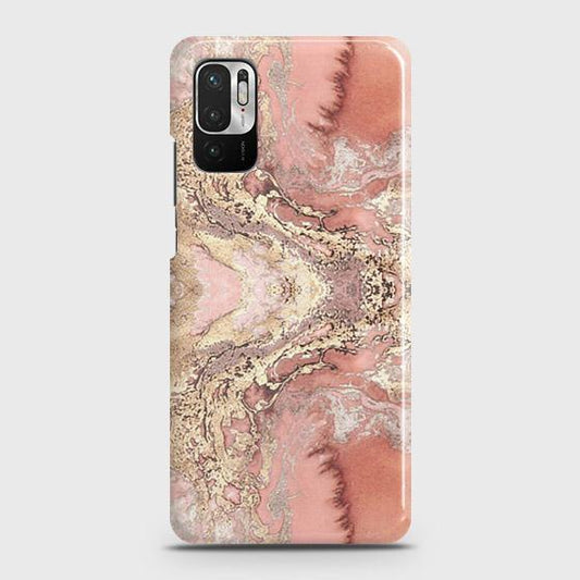 Xiaomi Redmi Note 10 5G Cover - Trendy Chic Rose Gold Marble Printed Hard Case with Life Time Colors Guarantee