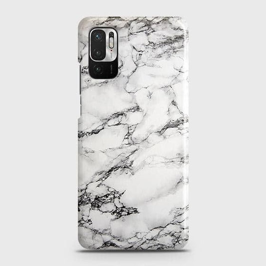 Xiaomi Redmi Note 10 5G Cover - Matte Finish - Trendy Mysterious White Marble Printed Hard Case with Life Time Colors Guarantee