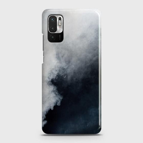 Xiaomi Redmi Note 10 5G Cover - Matte Finish - Trendy Misty White and Black Marble Printed Hard Case with Life Time Colors Guarantee