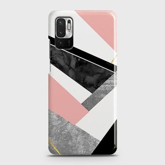 Xiaomi Redmi Note 10 5G Cover - Matte Finish - Geometric Luxe Marble Trendy Printed Hard Case with Life Time Colors Guarantee