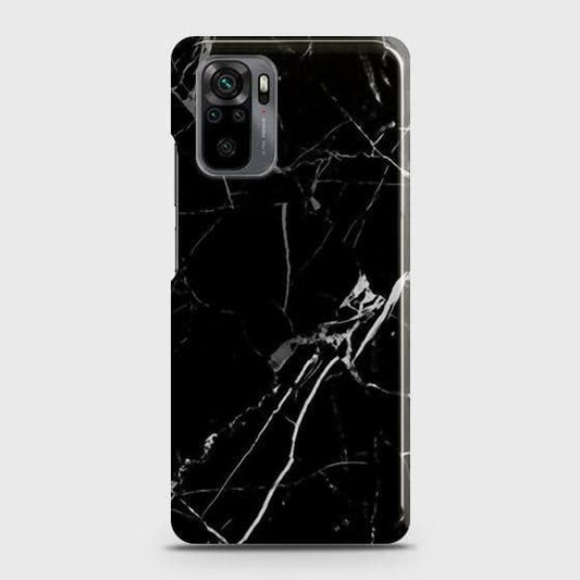 Xiaomi Redmi Note 10 4G Cover - Black Modern Classic Marble Printed Hard Case with Life Time Colors Guarant