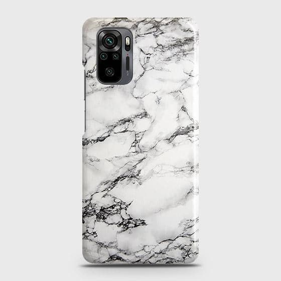Xiaomi Redmi Note 10 Pro Max Cover - Matte Finish - Trendy Mysterious White Marble Printed Hard Case with Life Time Colors Guarantee