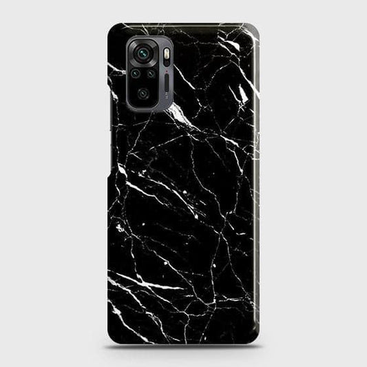 Xiaomi Redmi Note 10 Pro Cover - Trendy Black Marble Printed Hard Case with Life Time Colors Guarantee