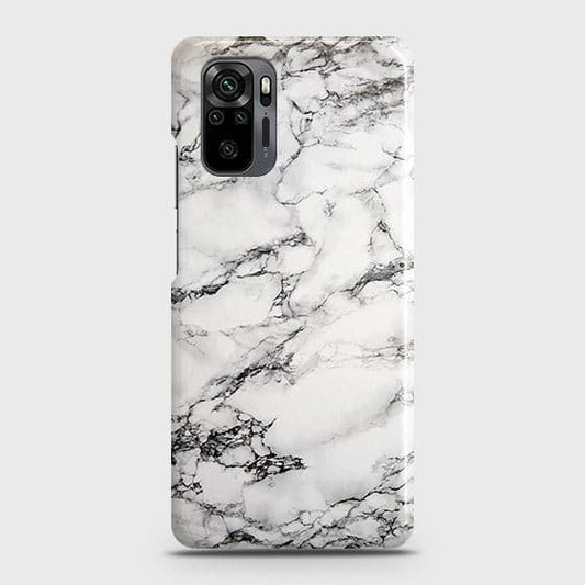 Xiaomi Redmi Note 10 Pro Cover - Matte Finish - Trendy Mysterious White Marble Printed Hard Case with Life Time Colors Guarante