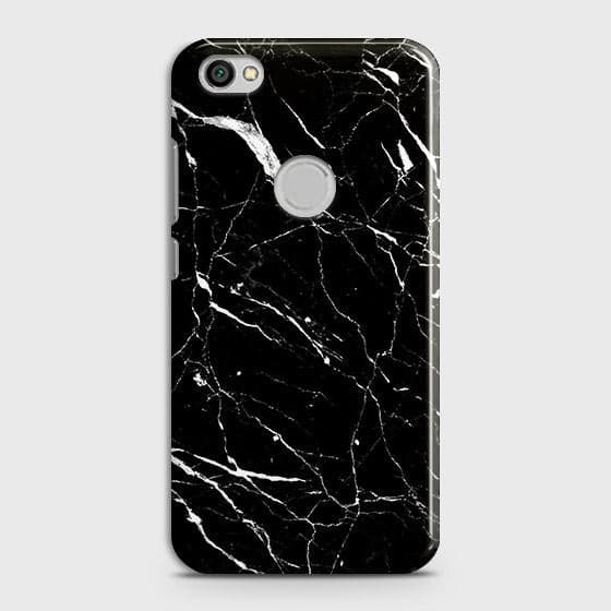 Xiaomi Redmi Note 5A Prime Cover - Trendy Black Marble Printed Hard Case with Life Time Colors Guarantee
