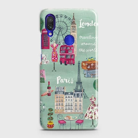 Xiaomi Redmi Note 7 Cover - Matte Finish - London, Paris, New York ModernPrinted Hard Case with Life Time Colors Guarantee