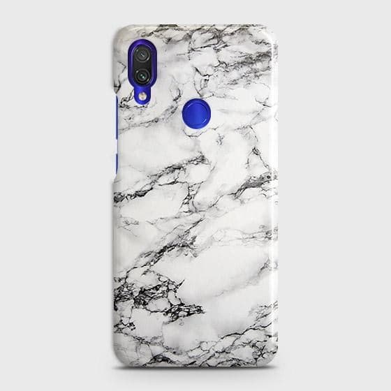 Xiaomi Redmi Note 7 Pro Cover - Matte Finish - Trendy Mysterious White Marble Printed Hard Case with Life Time Colors Guarantee