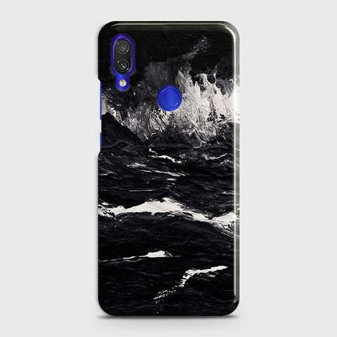 Xiaomi Redmi Note 7 Pro Cover - Black Ocean Marble Trendy Printed Hard Case with Life Time Colors Guarantee