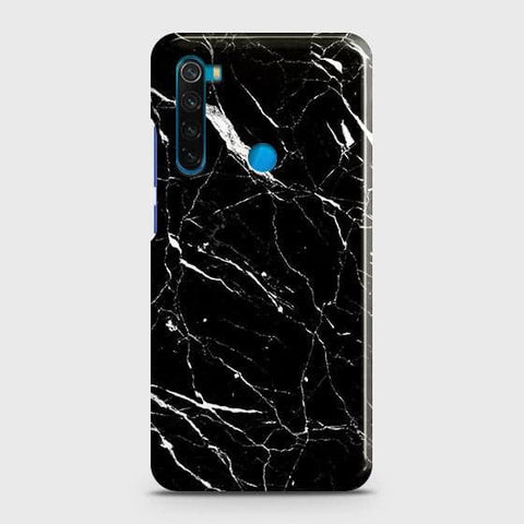Xiaomi Redmi Note 8 2021 - Trendy Black Marble Printed Hard Case with Life Time Colors Guarantee ( Fast Delivery )