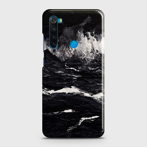 Xiaomi Redmi Note 8 Cover - Black Ocean Marble Trendy Printed Hard Case with Life Tim e Colors Guarantee