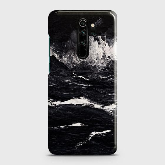 Xiaomi Redmi Note 8 Pro Cover - Black Ocean Marble Trendy Printed Hard Case with Life Time Colors Guarantee
