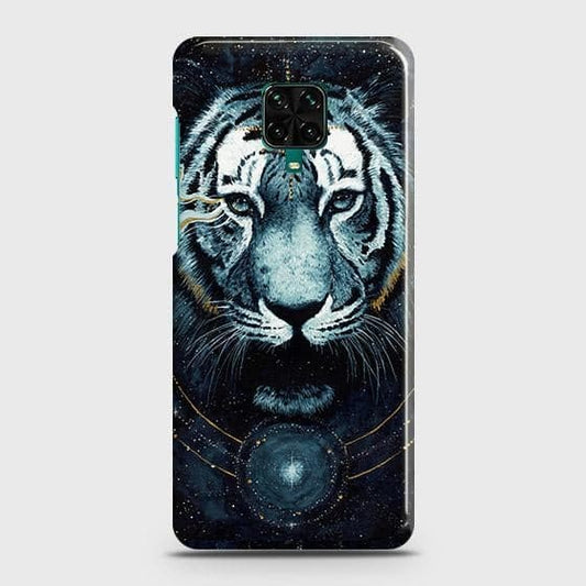 Xiaomi Redmi Note 9 Pro Cover - Vintage Galaxy Tiger Printed Hard Case with Life Time Colors Guarantee