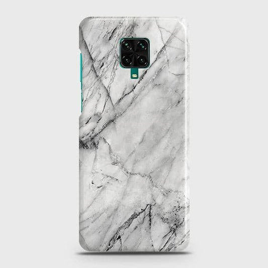 Xiaomi Redmi Note 9 Pro Cover - Matte Finish - Trendy White Marble Printed Hard Case with Life Time Colors Guarantee