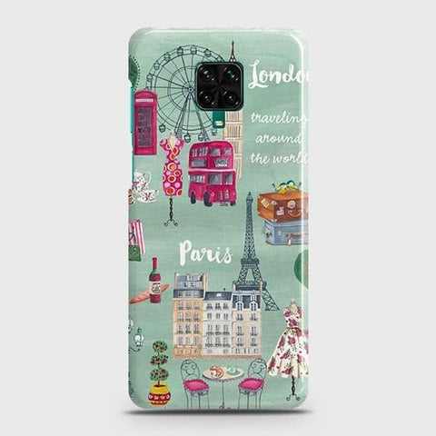 Xiaomi Redmi Note 9 Pro Cover - Matte Finish - London, Paris, New York ModernPrinted Hard Case with Life Time Colors Guarantee