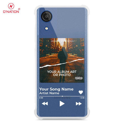Samsung Galaxy A03 Core Cover - Personalised Album Art Series - 4 Designs - Clear Phone Case - Soft Silicon Borders