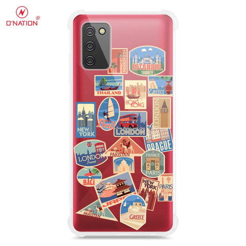 Samsung Galaxy A03s Cover - Personalised Boarding Pass Ticket Series - 5 Designs - Clear Phone Case - Soft Silicon Borders