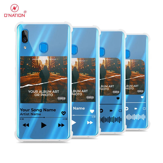 Samsung Galaxy A20 Cover - Personalised Album Art Series - 4 Designs - Clear Phone Case - Soft Silicon Borders