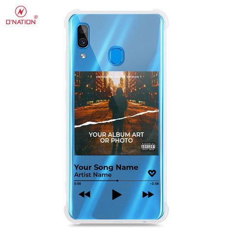 Samsung Galaxy A20 Cover - Personalised Album Art Series - 4 Designs - Clear Phone Case - Soft Silicon Borders