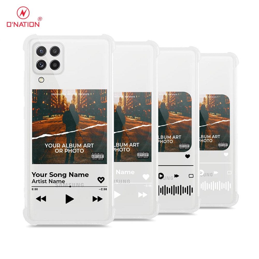 Samsung Galaxy A22 Cover - Personalised Album Art Series - 4 Designs - Clear Phone Case - Soft Silicon Borders
