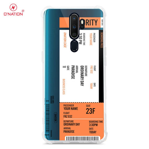 Oppo A5 2020 Cover - Personalised Boarding Pass Ticket Series - 5 Designs - Clear Phone Case - Soft Silicon Borders